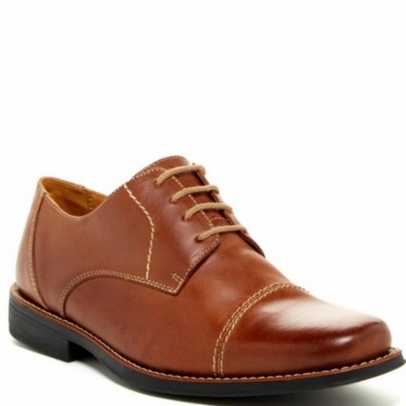 Sandro Moscolini Shoes Mens 10 Oxford Derby Leather Brown Cap Toe Formal Dress Vintage Sandro Moscoloni Brown Leather Cap Toe Dress Shoes  main image 4